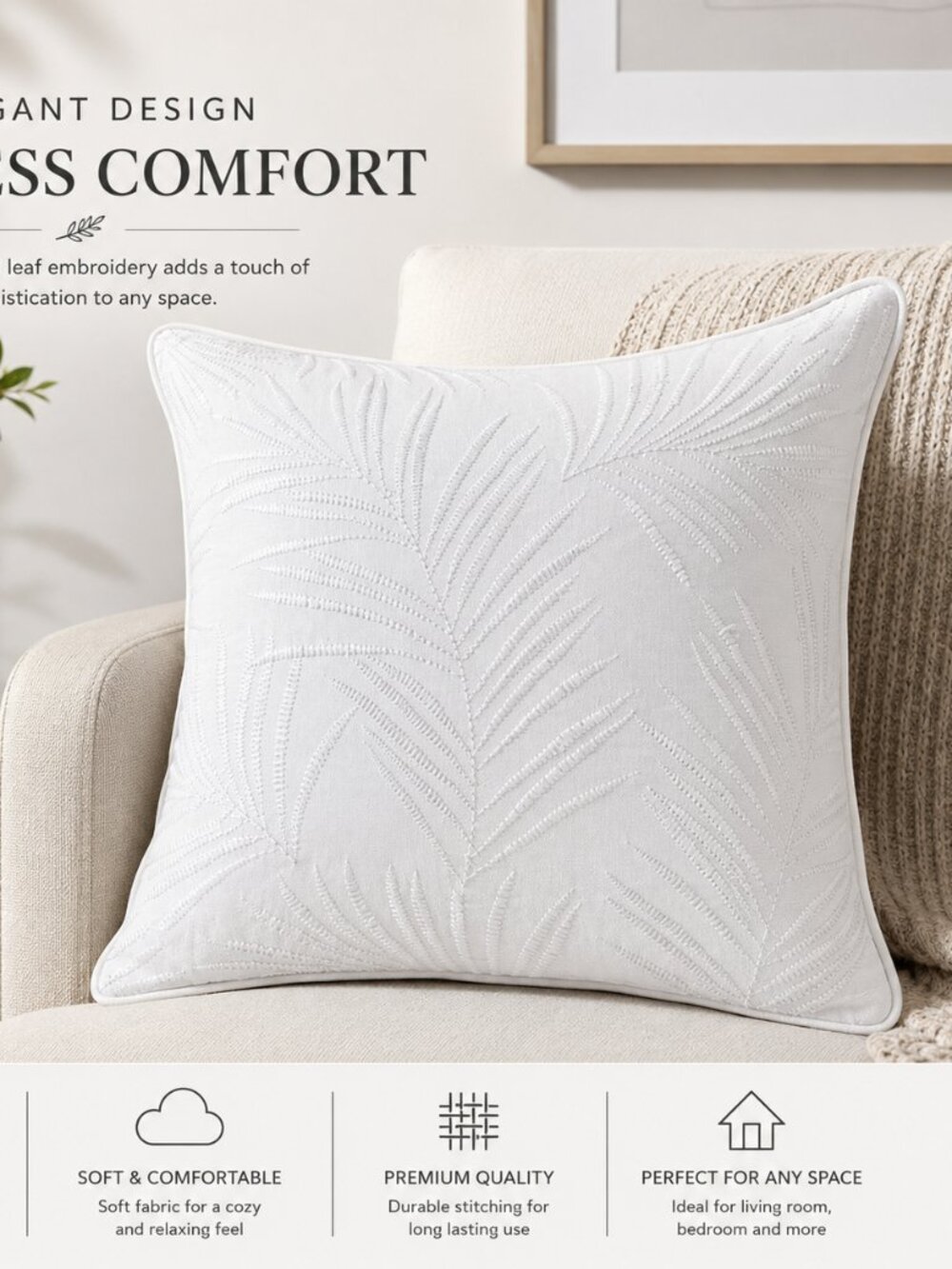 Charter Club Damask Des. Wov. Tile Decorative Pillow, 18" X 18", Tropical Leaves